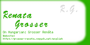 renata grosser business card