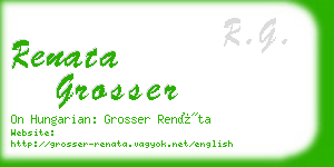 renata grosser business card